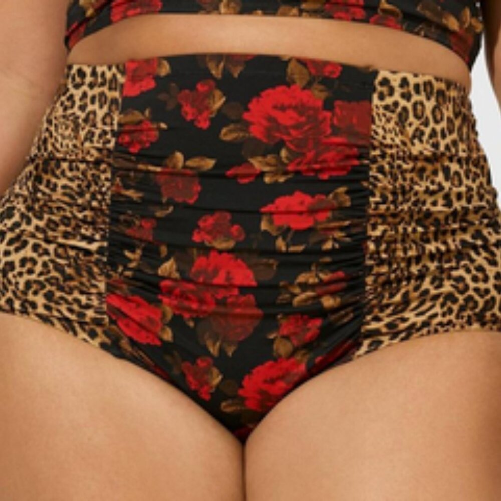 High Rise Ruched Swim Bottom